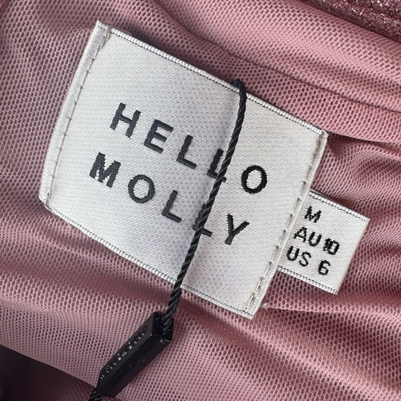 NWT Hello Molly Surge of You Midi Dress, Pink Shimmer, Size 6/M - Picture 9 of 13